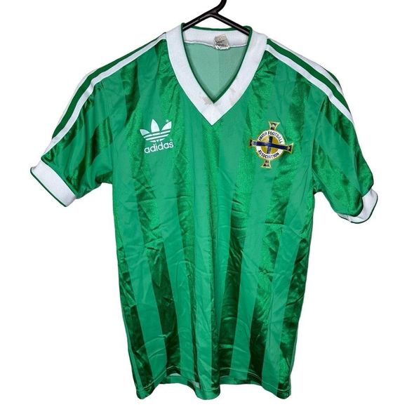 VTG 80's Adidas By Descente Northern Ireland Home Futbol Jersey Men’s M Futbol S - Picture 1 of 4